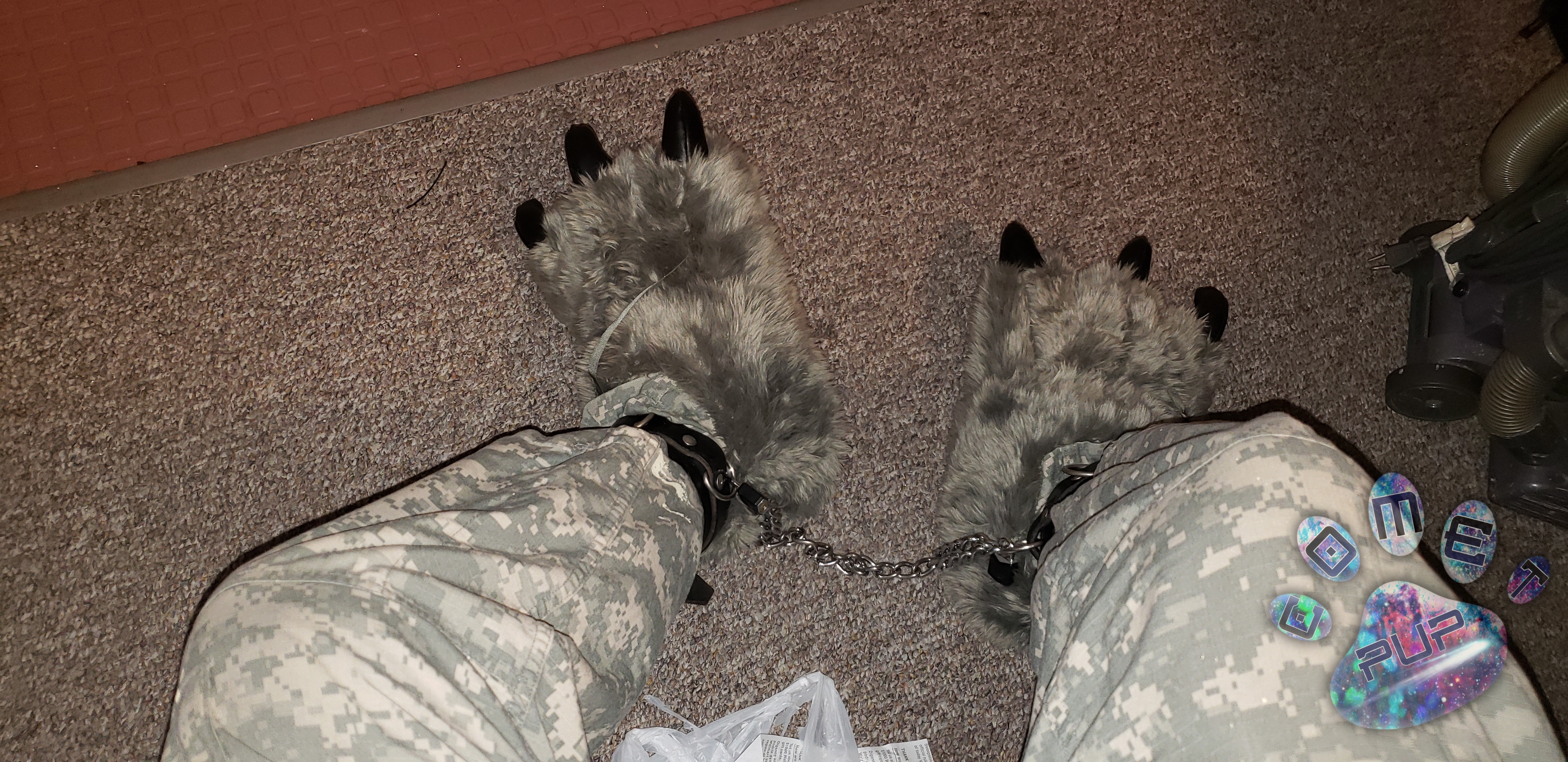 Who’s got camo with Furry Feet/Boots/ Bondage?